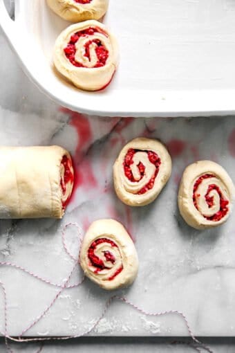 Easy Raspberry Sweet Rolls {soft & fluffy!} • Fit Mitten Kitchen