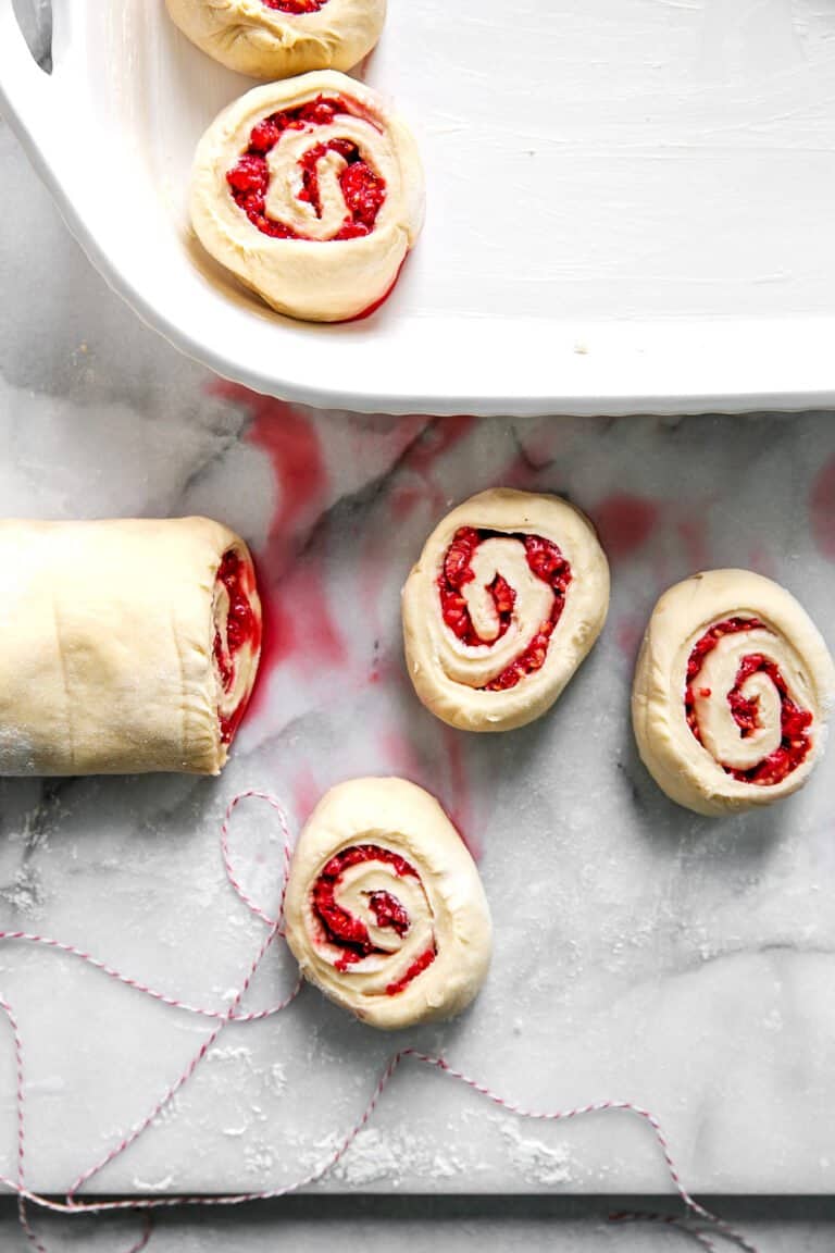 Easy Raspberry Sweet Rolls {soft & fluffy!} • Fit Mitten Kitchen