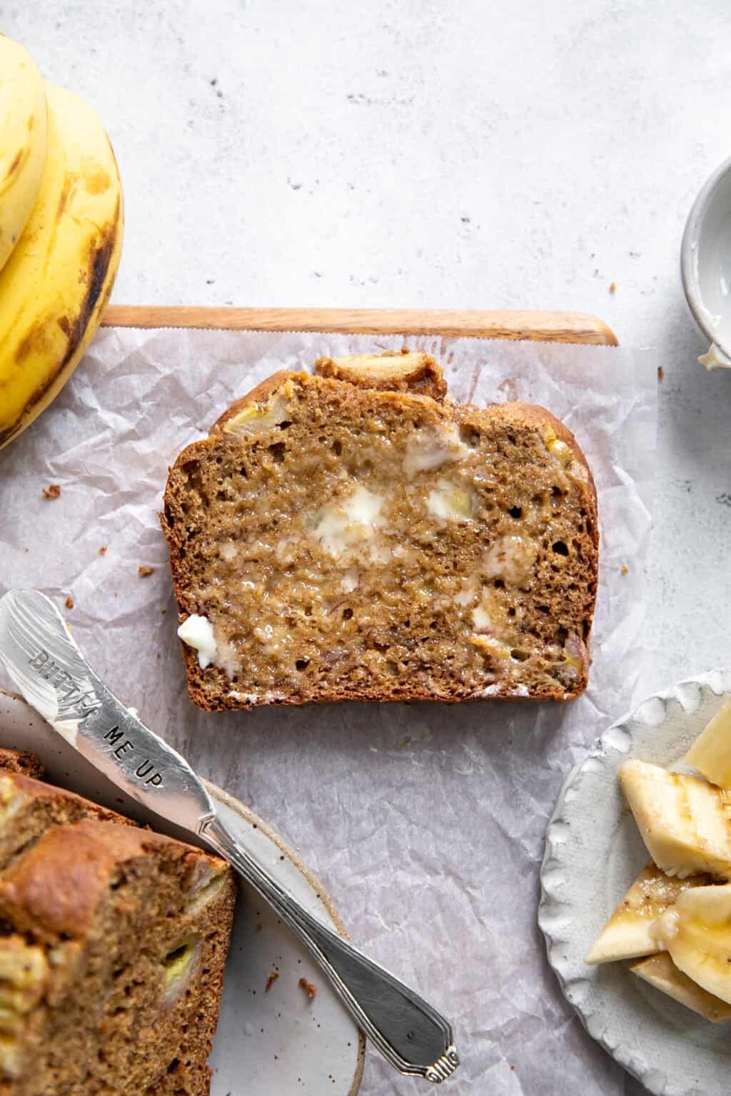 Whole Wheat Banana Bread {no oil, dairy free} • Fit Mitten Kitchen