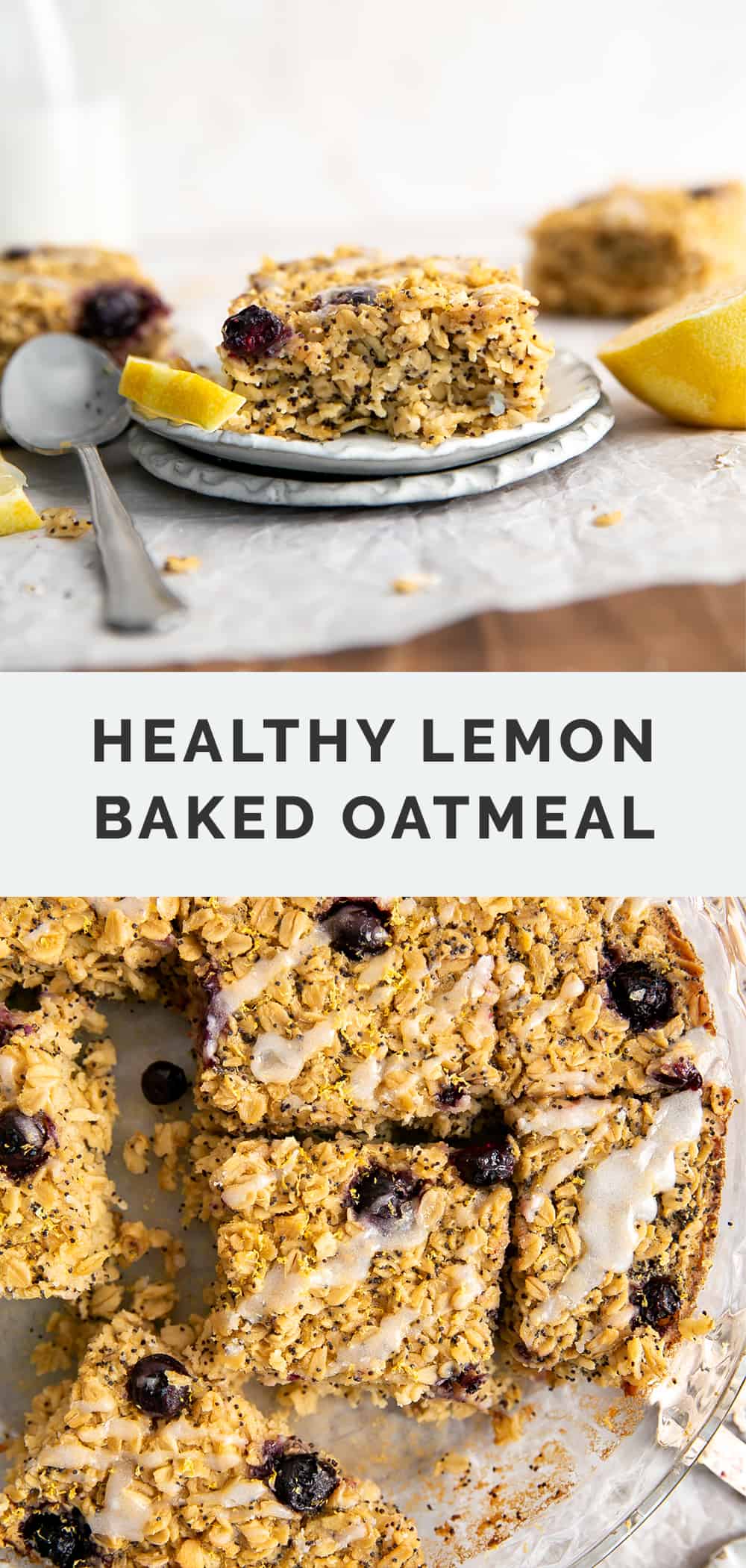 Lemon Poppy Seed Baked Oatmeal {gluten free & dairy free} • Fit Mitten Kitchen