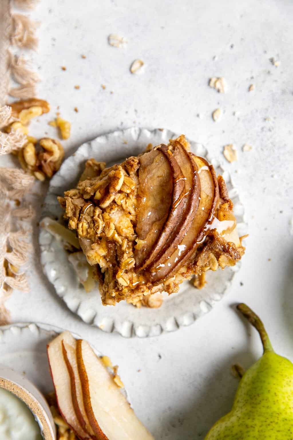 Baked Pear Oatmeal • Fit Mitten Kitchen