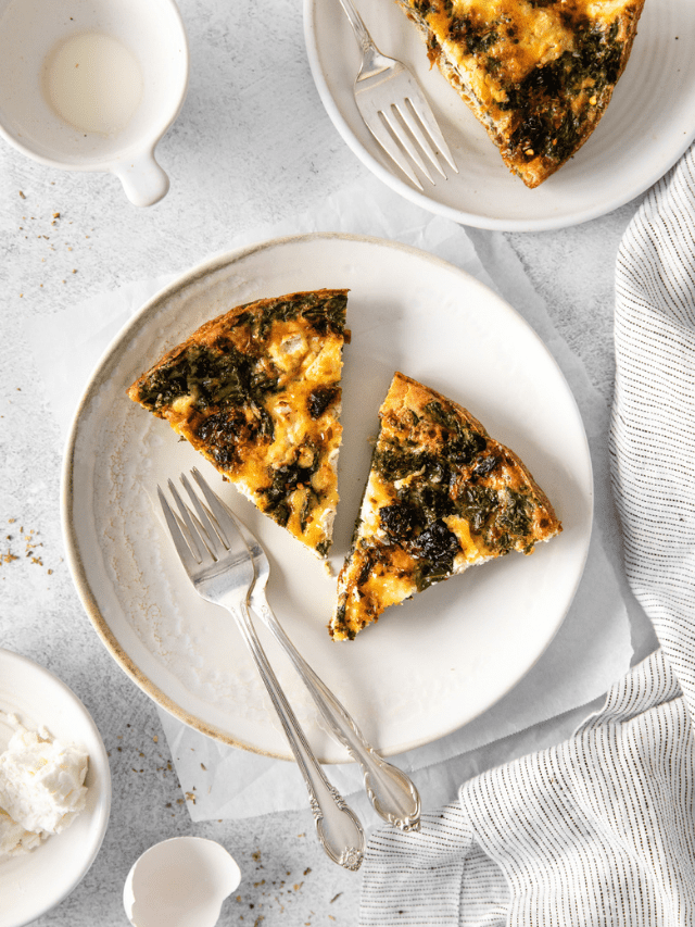 Kale Frittata with Goat Cheese • Fit Mitten Kitchen