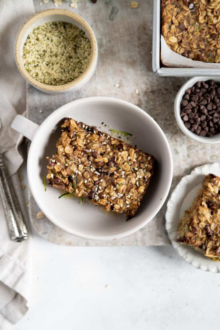 Zucchini Baked Oatmeal • Fit Mitten Kitchen