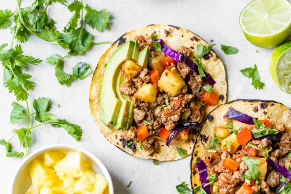 Turkey Tacos with Pineapple