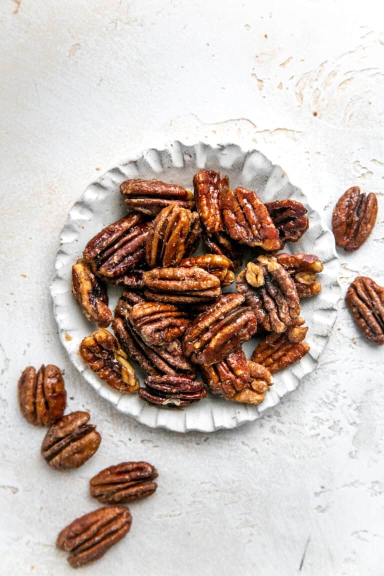 Maple Roasted Candied Pecans • Fit Mitten Kitchen