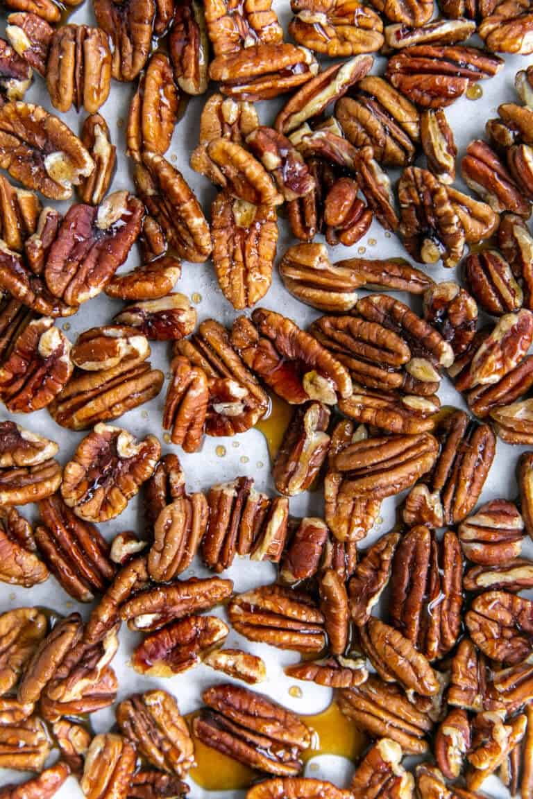 Maple Roasted Candied Pecans • Fit Mitten Kitchen