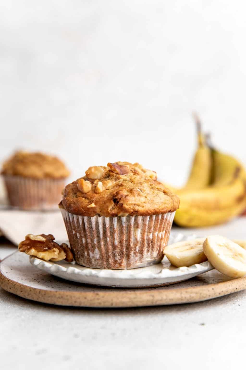Healthy Banana Nut Muffins • Fit Mitten Kitchen