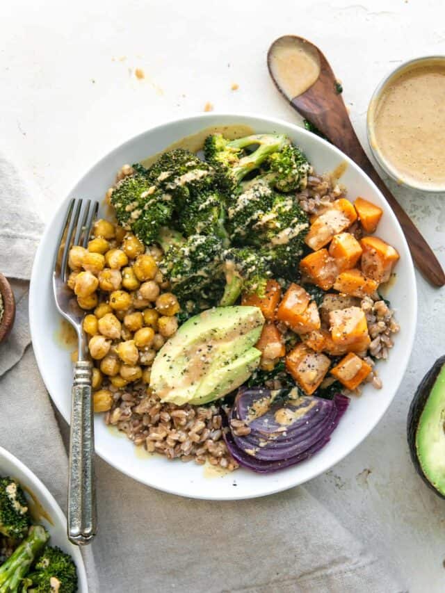 Sweet Potato Broccoli Bowl • Fit Mitten Kitchen