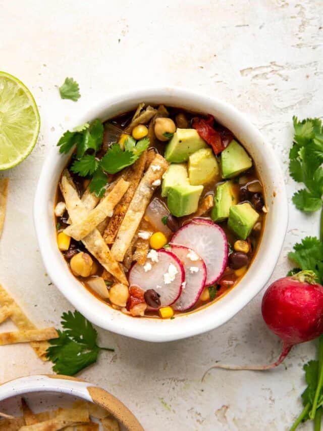 Vegetarian Tortilla Soup • Fit Mitten Kitchen