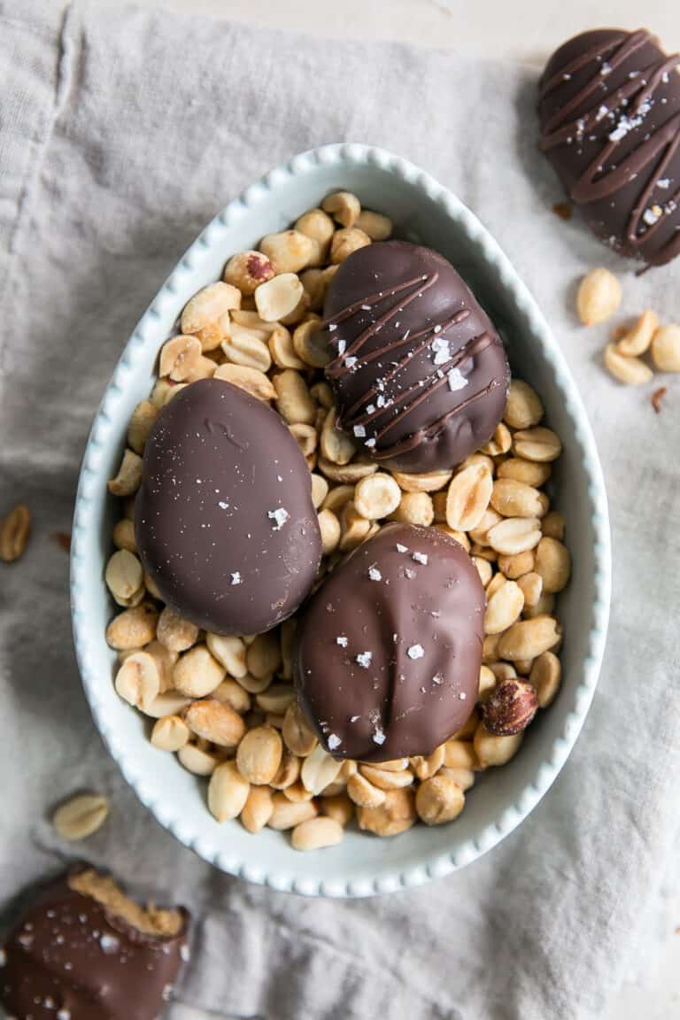 Healthy Peanut Butter Eggs • Fit Mitten Kitchen