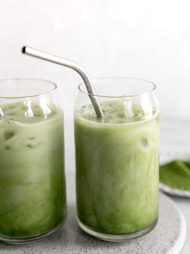 Easy Iced Matcha Latte • Fit Mitten Kitchen