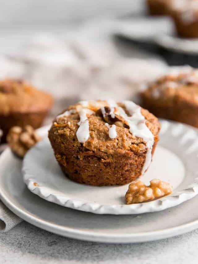 Healthy Carrot Cake Muffins • Fit Mitten Kitchen