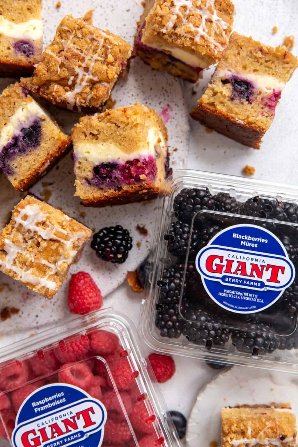 Triple Berry Cream Cheese Coffee Cake • Fit Mitten Kitchen