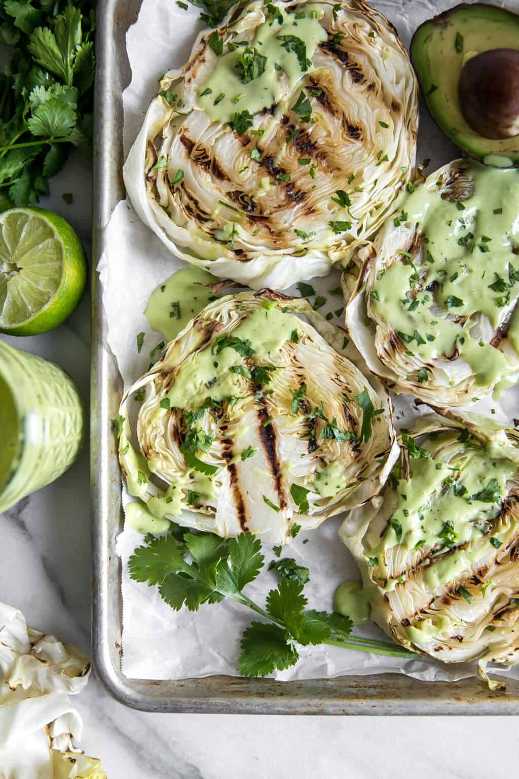 Grilled Cabbage Steaks • Fit Mitten Kitchen