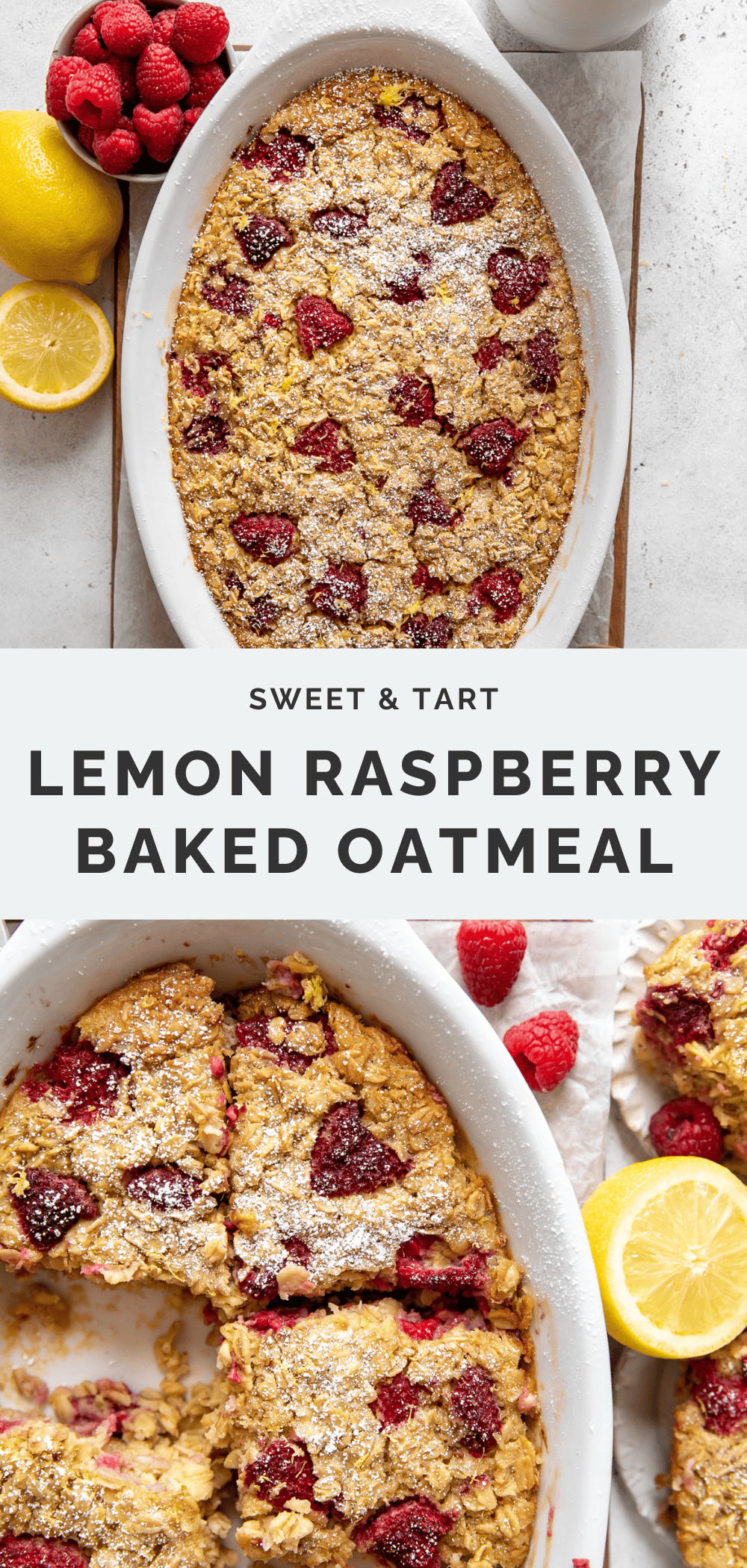 Lemon Raspberry Baked Oatmeal • Fit Mitten Kitchen